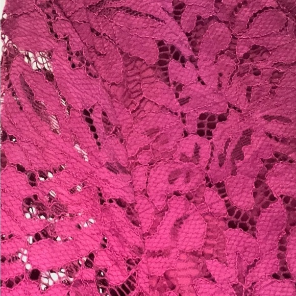 BloomChic cranberry cocktail dress lace bodice size 12 maxi dressy formal - Picture 5 of 12